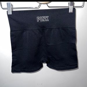 PINK black seamless shorts
